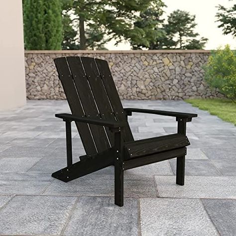 BizChair All-Weather Poly Resin Wood Adirondack Chair in Slate Gray Red Adirondack Chairs, Wood Adirondack Chairs, Porch Chairs, Loungers Chair, Patio Lounge Chairs, Patio Lounge, Lawn Chairs, Adirondack Chairs, Slate Gray