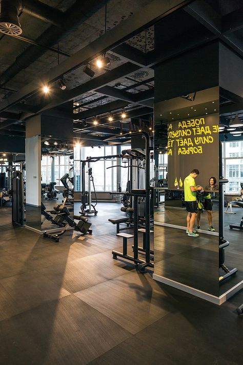 PALESTRA Fitness Club (full project) on Behance Ruang Gym, Fitness Design Gym, Gym Lighting, Gym Design Interior, Gym Club, Gym Interior, Best Home Gym, Home Gym Design, Gym Room