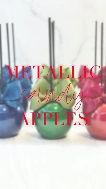 Metallic Candy Apples, Green Candy Apples, Colored Candy Apples, Pink Candy Apples, Blue Candy Apples, Candied Apples, Decorative Food, Chocolate Apples, Green Candy