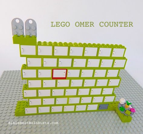 LEGO omer counter Shavuot Crafts, Counting The Omer, Lego Bible, Counter Diy, Lag Baomer, Biblical Holidays, Jewish Stuff, Jewish Crafts, Bible Belt