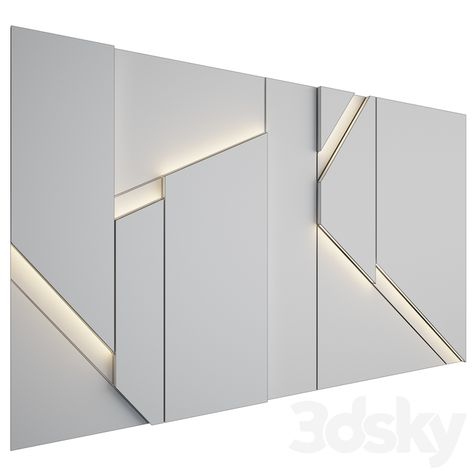 3d models: Other decorative objects - Wall panel 34 Backlit Wall Design, Back Lit Wall Panel, Wall Cladding Interior, Architectural Wall Panel, Wall Cladding Designs, Compound Wall Design, Cladding Design, Bg Design, Wall Panel Design