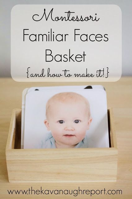 Montessori Familiar Faces Basket with a tutorial on how to make these personalized DIY cards #easybabyactivities #activitiesforbabies #playwithbabies Baby Zintuiglijk, Cosy Corners, Maluchy Montessori, Infant Classroom, Baby Montessori, Baby Play Activities, Montessori Toddler Activities, Montessori Ideas, Montessori Baby