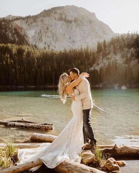 a few snaps from a fairy lake elopement 🧚🏼 🏔️ 💍 Lake Elopement, Montana Elopement, Tennessee Wedding, Mountain Elopement, Bear Lake, Day Of My Life, Elope Wedding, Elopement, Montana