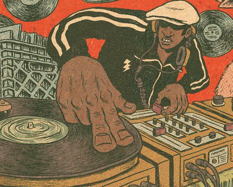 Grandmaster Flash, Arte Do Hip Hop, Dj Art, Arte Hip Hop, Urbane Kunst, 디즈니 캐릭터, Afrocentric Art, Hip Hop Art, Hip Hop Culture