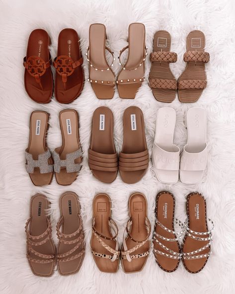 Neutral Sandals Outfit, Dressy Sandals Outfit, Casual Flats For Women, Popular Sandals 2023, Wedding Guest Sandals, Spring Sandals 2023, Summer Sandles 2023, Sandals Trends Summer 2023, Trendy Sandals 2023