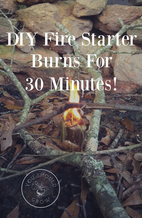 Make your own fire starters with items you already have in your house. These were free and easy to make and burned for 30 minutes. Fire starters are handy to keep around for campfires, bonfires, and any occasion where you need to quickly start a fire. DIY directions at YouShouldGrow.com Diy Fire Starter, Best Fire Starter, Diy Stove, Fire Starters Diy, Camping Diy, How To Make Fire, Start A Fire, Fire Starter, Survival Food