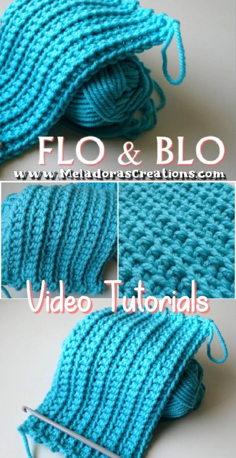 FLO and BLO – Crochet Tutorials - Meladora's Creations #crochet #crochettutorial #crochetlesson #crochetFLO #crochetBLO #crochettechnique #crochetforbeginners #beginnercrochet Infinity Scarfs, Crochet Lessons, Crochet Tutorials, Crochet Stitches Tutorial, Crochet Instructions, Crochet Stitches Patterns, Tunisian Crochet, Crochet Stitch, Crochet Scarves