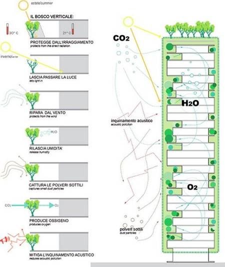 vertical forest section Green Building Architecture, Stefano Boeri, Vertical Forest, Green Tower, Balkon Decor, Green Facade, Urban Forest, Architecture Concept Diagram, Student House