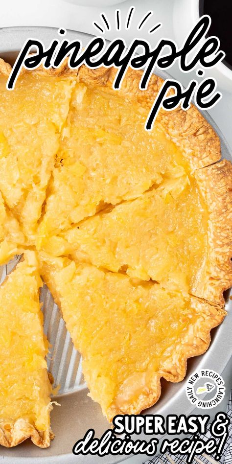 Pineapple Filling, Pineapple Pie, Tropical Desserts, Fresh Strawberry Recipes, Pineapple Dessert Recipes, Pineapple Desserts, Pineapple Recipes, Baking Basics, Cream Pie Recipes