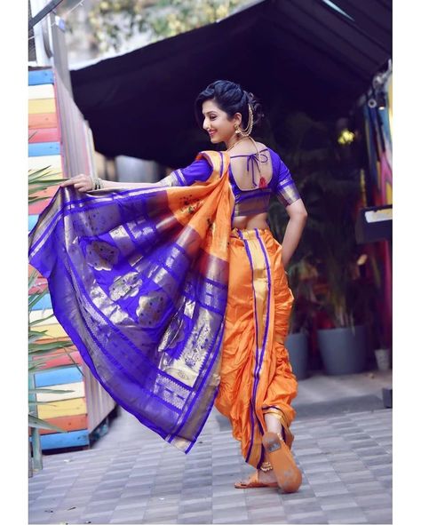 Image may contain: 1 person Maharashtrian Saree, Kashta Saree, Indian Wedding Bride, Nauvari Saree, Draw Hair, Bridal Photography Poses, Indian Wedding Couple Photography, Indian Bride Outfits, Wedding Saree Collection