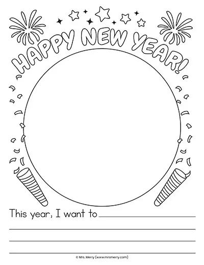 Free New Year’s Resolutions Worksheets for Kids Printable | Mrs. Merry New Year Printables For Kids, New Years Worksheets For Kids, New Years Resolution Kids, New Year Printables, Gym Activities, Holiday Worksheets, Happy New Year Message, New Years Activities, Worksheet For Kids