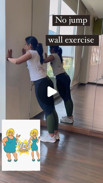 Komal Arora fatloss /weightloss expert on Instagram: "#nojumping #wallworkout #standing #homeworkout #gymmotivation #fitnessmodel #fitnessmotivation #weightlossmotivation #doit #instagood #instagram" Back Set Workout, Daily Stretches, Wall Yoga, Wall Stand, Wall Workout, Workout Sets, Gym Time, Body Workout, Full Body Workout