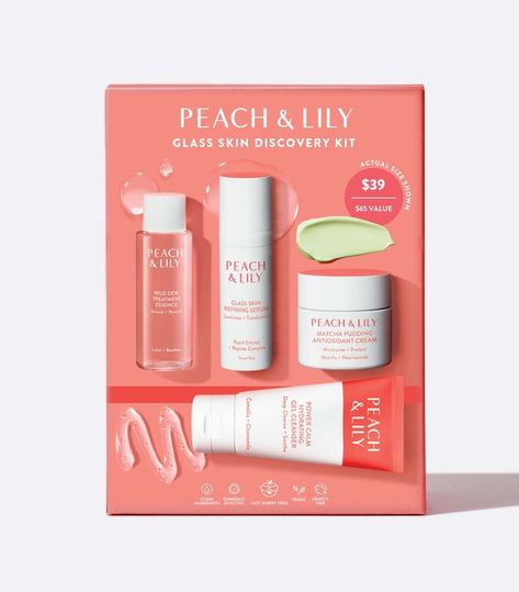 Glass Skin Discovery Kit Glass Skin Routine, Matcha Pudding, Acne Routine, Peach Lily, Skin Essence, Peach And Lily, Skin Routine, Gel Cleanser, Skin Serum