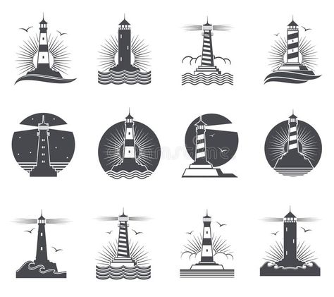 Teapot Tattoo, Beer Tattoos, Retro Nautical, Nautical Logo, Sea Drawing, Simple Tattoos For Guys, House Silhouette, Lighthouse Tattoo, Hiking Tattoo