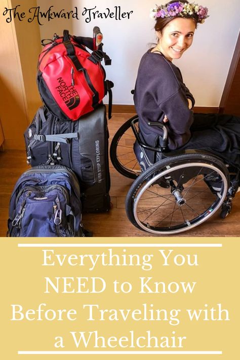 xoxo, Kay, The Awkward Traveller Wheelchair Travel : Tips to Make Your Trip Smoother! Traveling With Disabilities, Wheelchair Hacks, Wheelchair Quotes, Wheelchair Travel, Wheelchair Women, Manual Wheelchair, Wheelchair Accessories, Emergency Preparation, Healthy Travel