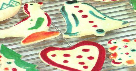 Paintbrush Cookies Betty Crocker Cookbook for Boys and Girls,1960's Mix thoroughly: 1/3 cup soft shortening 1/3 cup sugar 1 egg ... Paintbrush Cookies, Betty Crocker Cookies, Betty Crocker Cookbook, Christmas Cutout Cookies, Painted Cookies, Cookie Cookbook, Christmas Cutouts, Paint Cookies, Christmas Tray