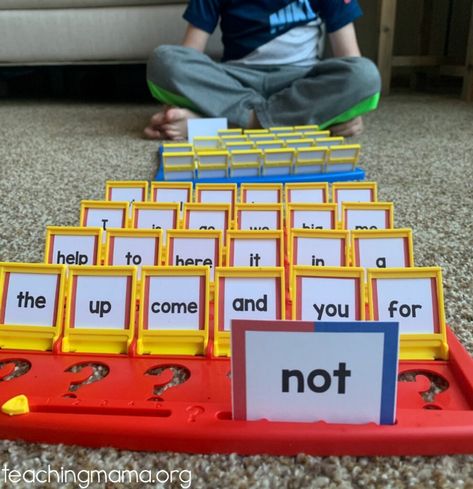 Nonsense Word Games, Reading Sight Words, Guess Who Game, Practice Sight Words, Reading Buddies, Teaching Mama, Multisensory Activities, Reading Stations, Sight Word Cards