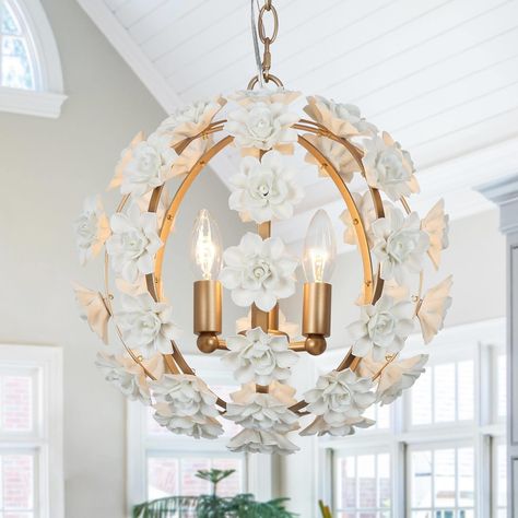 Floral chandelier diy