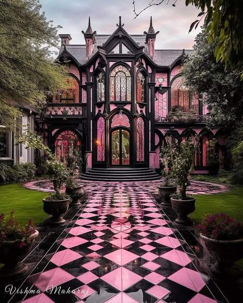 Gothic Barbie, Barbie Home, Aesthetic Interior Design, Fairytale House, Dark Home Decor, Casas The Sims 4, Goth Home, Goth Home Decor, Dark Home