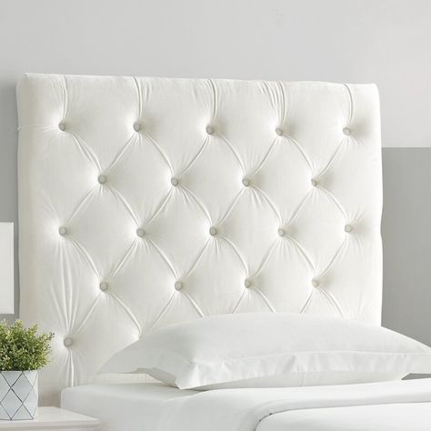 House of Hampton Sterrett Tufted Plush College Dorm Twin Upholstered Headboard | Wayfair Girls Headboard, Teen Headboard, Dorm Bedding Twin Xl, Dorm Headboard, College Bedding, Headboard Upholstered, Tufted Upholstered Headboard, Twin Headboard, Slatted Headboard