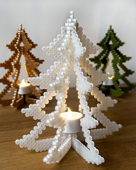 🎄O Christmas Tree, O Christmas Tree🎄⁣ Our talented Hama designers have created these sparkling 3D Christmas trees using some of our… | Instagram Fuse Beads Christmas Patterns, Hama Bead Christmas Decorations, Christmas Hama Beads, Hama Beads Christmas, Jul Diy, Christmas Perler Beads, O Christmas Tree, Easy Christmas Ornaments, 3d Christmas Tree