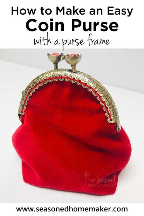 Learn how to make an easy coin purse with a clasp. See my other FREE how to sew tutorials for beginners + lots of ideas for sewing & quilting projects. Includes step-by-step photos. #sewingtutorial #howtomakeacoinpurse #sewingtutorial #handmadepurse Beginner Sewing Projects Easy, Metallic Purse, Leftover Fabric, Handmade Purses, Fabric Baskets, Sewing Projects For Beginners, Purse Patterns, Sewing Skills, Easy Sewing Projects