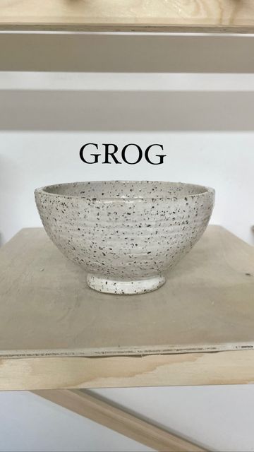 Pottery to the People on Instagram: "What does grog do? Learn more about grog and what type of clay you should use in my latest youtube video (link in bio!) #grog #potterytips #howtodopottery" Pottery Inspo, What Type, Clay Pottery, Grog, Serving Bowls, Decorative Bowls, Bowl, Ceramics, Tableware