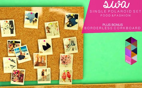 Sims 4 CC's - The Best: Polaroid Set by Swimmingwithabbi Peace And Blessings, Sims 4 Gameplay, Sims 4 Build, Sims 4 Cc Finds, Cork Board, My Side, Sims 3, Sims Cc, The Sims