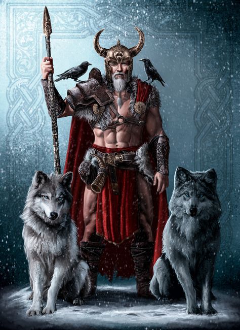 Odin Wallpapers, Odin Costume, Odin Art, Odin Allfather, Viking Drawings, Odin Norse Mythology, Stammestattoo Designs, Vikings Lagertha, Valkyrie Tattoo