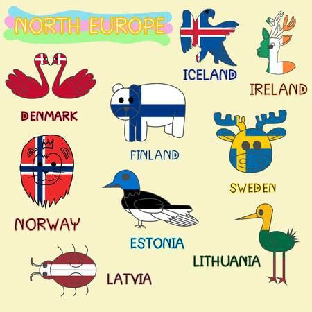 Europe Country, Flag Game, Final Countdown, North Europe, Travel Art Journal, National Animal, Animal Symbolism, Flag Art, Flag Vector