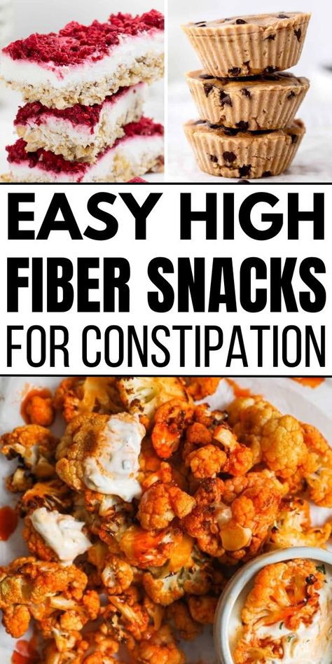 Looking for healthy snacks that are high in fiber and protein? Check out our list of easy, low carb, and low calorie ideas that are perfect for kids and adults, helping to keep constipation at bay. High Fiber Snacks For Constipation, Low Calorie Ideas, Constipation Food, High Fiber Snacks, Fiber Snacks, High In Fiber, Constipation Relief, Pregnancy Food, High Fiber Foods