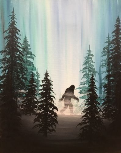 Pin by Stacie Pettigrew on Bigfoot in 2022 | Bigfoot art, Bigfoot pictures, Bigfoot photos Bigfoot Painting Easy, Bigfoot Aesthetic, Cryptid Painting, Sasquatch Painting, Bigfoot Sketch, Yeti Tattoo, Bigfoot Watercolor, Big Foot Art, Bigfoot Painting