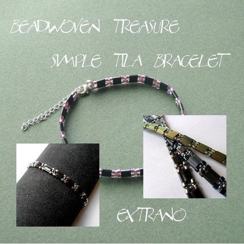 Beadwoven treasure-SIMPLE TILA BRACELET Tila Bracelets, Beads Tutorial, Tila Beads, Super Duo, Basic Jewelry, Beading Tutorial, Elegant Bracelet, Fancy Jewelry, Tutorial Diy