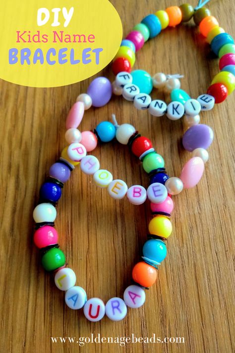 Phone Number Bracelet, Boys Activities, Kids Name Bracelet, Kids Bead Bracelet, Letter Bead Bracelets, Diy Preschool, Name Bracelets, Bff Bracelets, Activities For Boys