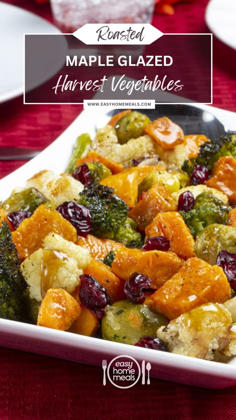 Savoring the perfect dinner side – Maple Glazed Harvest Vegetables.🍁🍠 Roasted to perfection with sweet potatoes, Brussels sprouts, broccoli, cauliflower, and tossed in a maple syrup sauce, it's the ultimate side to elevate any meal. ✨ #RoastedVeggies #VegetableRecipe Roasted Vegetable Medley Thanksgiving, Maple Glazed Roasted Vegetables, Maple Glazed Carrots And Brussel Sprouts, Brussels Sprouts And Sweet Potato Recipe, Sweet Potato Maple Syrup, Brussel Sprouts Maple Syrup, Maple Glazed Brussel Sprouts, Roasted Vegetables Thanksgiving, Harvest Sweet Potatoes