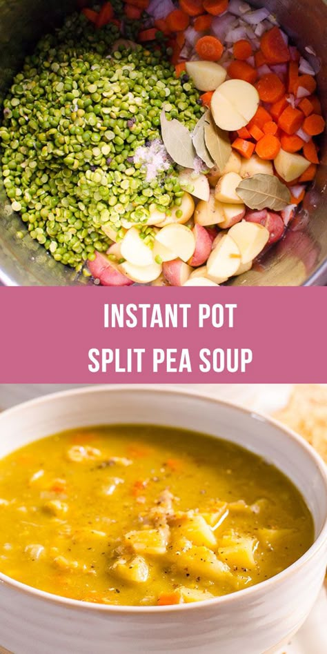 Green Split Peas Recipes Instant Pot, Instant Pot Pea Soup, Split Pea Recipes, Instant Pot Split Pea Soup, Instant Pot Split Pea, Weekday Recipes, Ham Hocks, Instant Pot Recipes Vegetarian, Vegan Instant Pot Recipes