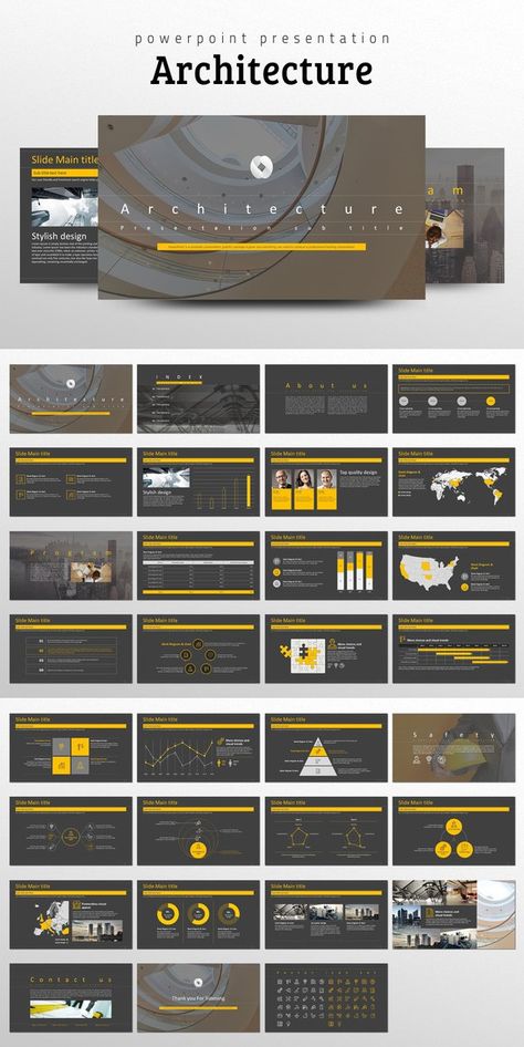 Architecture PPT Template Interior Architecture Portfolio, Architecture Portfolio Template, Simple Powerpoint Templates, Presentation Board Design, Architecture Panel, Proposal Design, Portfolio Design Layout, Powerpoint Design Templates, Powerpoint Presentation Design