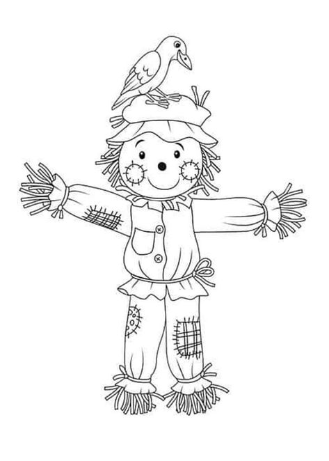 Scarecrow Printable, Scarecrow Template, Build A Scarecrow, Scarecrow Crafts, Autumn Activities For Kids, Detailed Coloring Pages, Halloween Activities For Kids, Crafts Halloween, Easy Coloring Pages