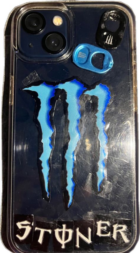 Monster Phone Case, Phone Case Ideas, Case Ideas, Cool Cases, Monster Can, Energy Drinks, Energy Drink Can, Beverage Can, Phone Case