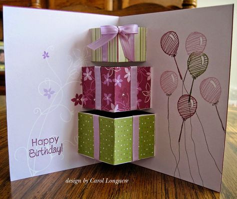 Our Little Inspirations: Pop-Up Birthday Card Pop Out Cards, Diy Pop Up Cards, 3d Birthday Card, Creative Birthday Cards, Anniversaire Diy, 18th Birthday Cards, Birthday Card Craft, Homemade Birthday Cards, Birthday Card Design