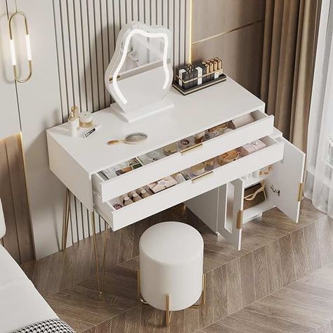 Amazon.de : floating vanity table Floating Vanity Table, Floating Makeup Vanity, Floating Vanity, Vanity Table, Makeup Vanity, Floating, Vanity, Makeup, Design