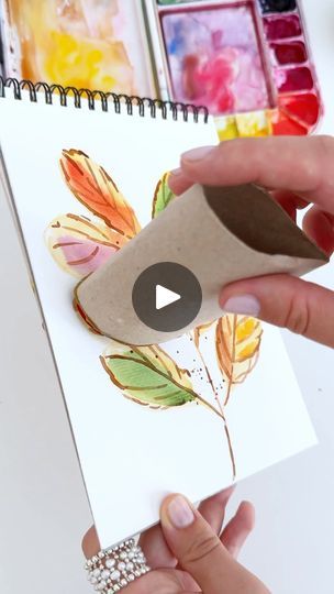 35K views · 3.9K reactions | Fun and Easy Watercolor Fall Leaves Tutorial 🍂🍁🎨 #watercolor #watercolortutorial #crafts #diy #watercolorillustration #watercolorpainting #artinspiration #inspiration #falldecor #fallvibes | Anna Koliadych | Phelian · Komorebi Paint Fall Leaves, Joy Watercolor, Leaves Tutorial, Watercolor Fall Leaves, Watercolor Videos, Creative Arts Therapy, Fall Drawings, Watercolor Video, Watercolour Inspiration