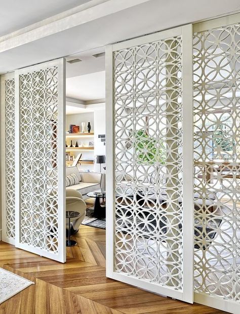 Reka Bentuk Ruang Tamu, Office Privacy, Hiasan Dalaman Rumah, Reka Bentuk Dalaman, Pelan Rumah, تصميم داخلي فاخر, Room Divider Doors, Living Room Partition, Bilik Tidur