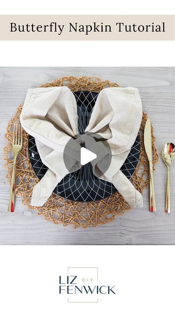 Liz Fenwick DIY on Instagram: "I’m loving this hack for your spring tablescape! 🌷🦋 This butterfly napkin would look absolutely adorable for Easter dinner too! 🐰

#homehacks #lifehacks #homediy #diyhomedecor #homedecor #dollartreediy #diytablescape #springtable #springtabledecor #springhomedecor #springhacks #springdecor #eastertablescape #easterdinner #easterdecor #easterhomedecor" Easter Napkin Folding, Liz Fenwick Diy, Liz Fenwick, Diy Tablescapes, Easter Napkins, Spring Table Decor, Table Manners, Easter Tablescapes, Spring Tablescapes