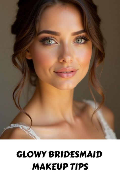 Glowy Bridesmaid Makeup Tips Soft Glam Bridesmaid Makeup Blue Eyes, Spring Bridesmaid Makeup, Glowy Bridesmaid Makeup, Foundation Techniques, Bridesmaid Makeup Blue Eyes, Glam Bridesmaid, Bridesmaid Look, Dewy Foundation, Wedding Ambiance