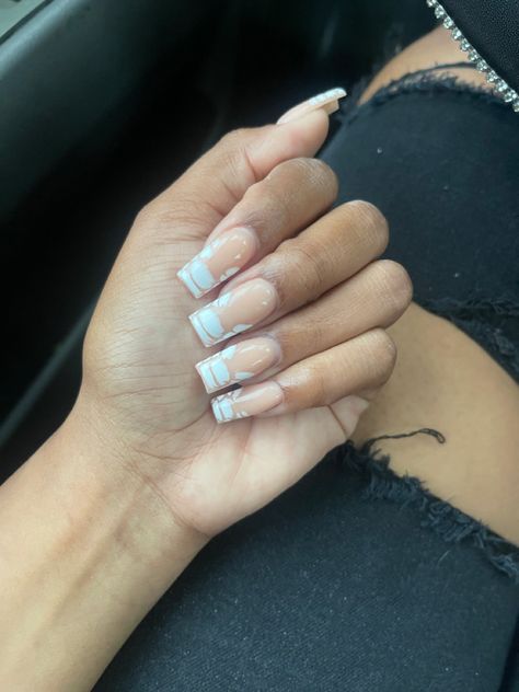 White Crocodile French Tip Nails, White Crocodile Nails, Crocodile Nails French Tip, Crocodile French Tip Nails, Nail Ideas White, White Nails Acrylic, Crocodile Nails, Nail Ideas Trendy, Extra Nails