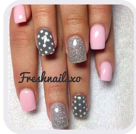 Pink And Grey Nail Ideas, Grey And Pink Nail Ideas, Gray And Pink Nails Ideas, Pink And Gray Nails Design, Pink And Grey Nails Designs, Gray And Pink Nails, Grey And Pink Nails, Pink And Grey Nails, Pink Grey Nails