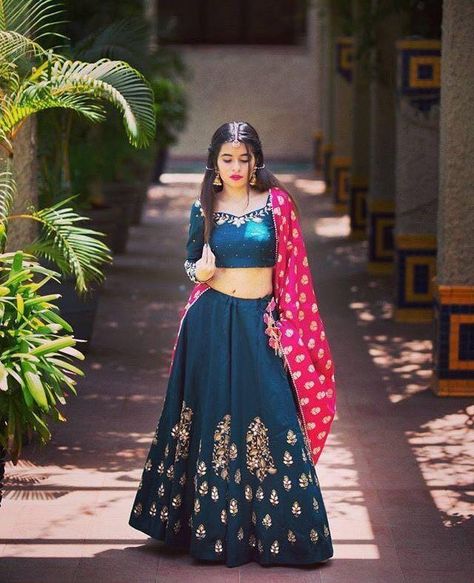 Teal blue lengha Blue Designer Lehenga, Ghaghara Choli, Blue Lengha, Haldi Dress, Ethnic Beauty, Designer Bridal Lehenga Choli, Lehenga Design, Choli Dress, Lehnga Dress