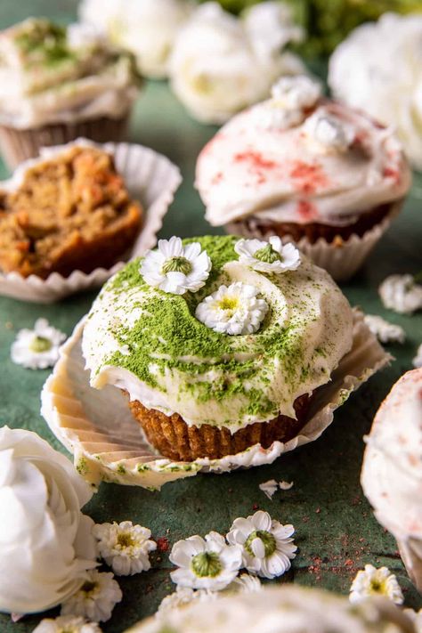 Carrot Cake Cupcakes | halfbakedharvest.com Half Baked Harvest Recipes, Cupcake Cream, Whipped Cream Cheese Frosting, Carrot Cake Muffins, Carrot Cake Cupcakes, Carrot Cupcakes, Harvest Recipes, Half Baked, Whipped Cream Cheese