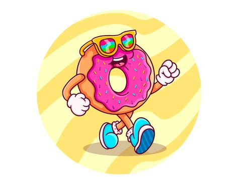 Donut Character, Donut Illustration, Donuts Design, Donut Logo, Graphic Design Logo, Logo Graphic, Graphic Design Illustration, Donuts, Global Community